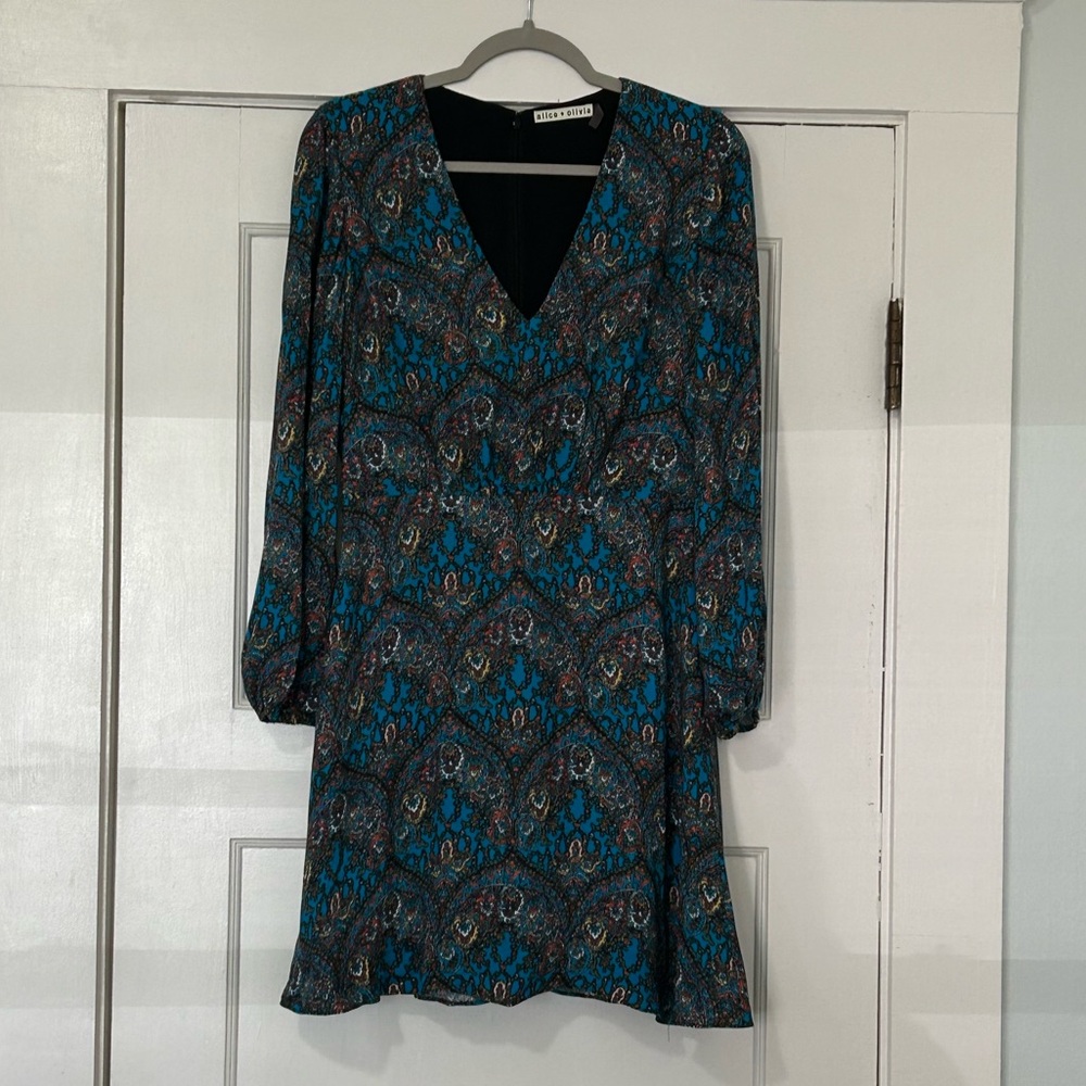 Alice and Olivia Cary Paisley Mini Dress